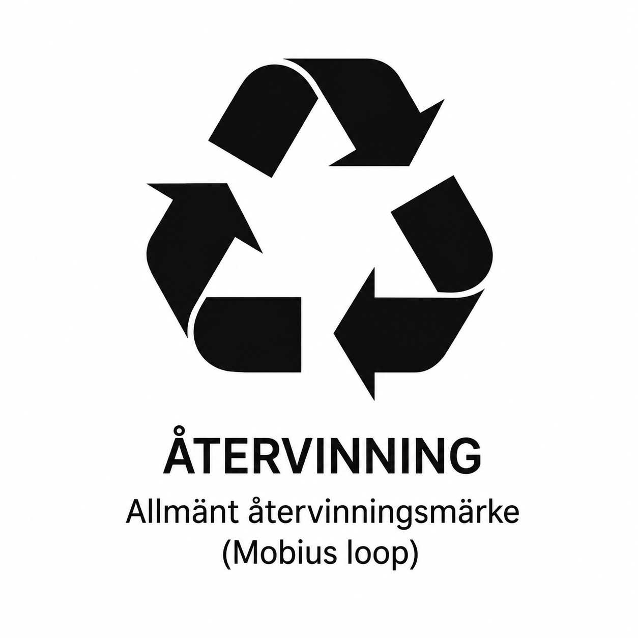 Atervinning Svart
