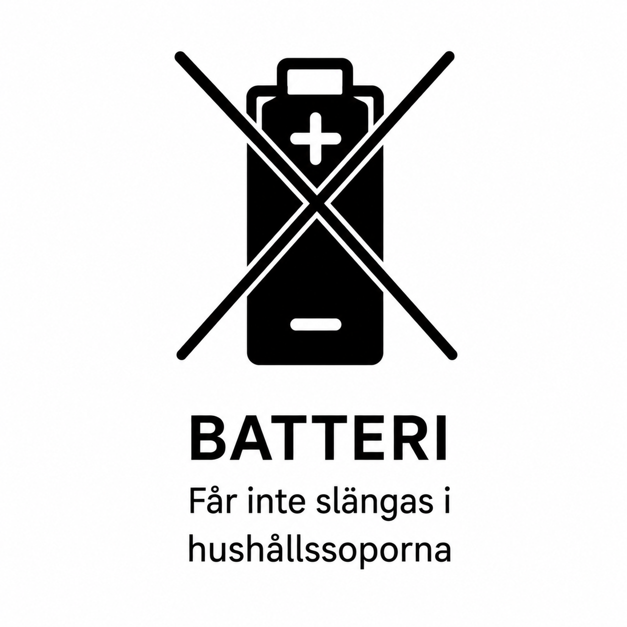 Batteri Overkryssad