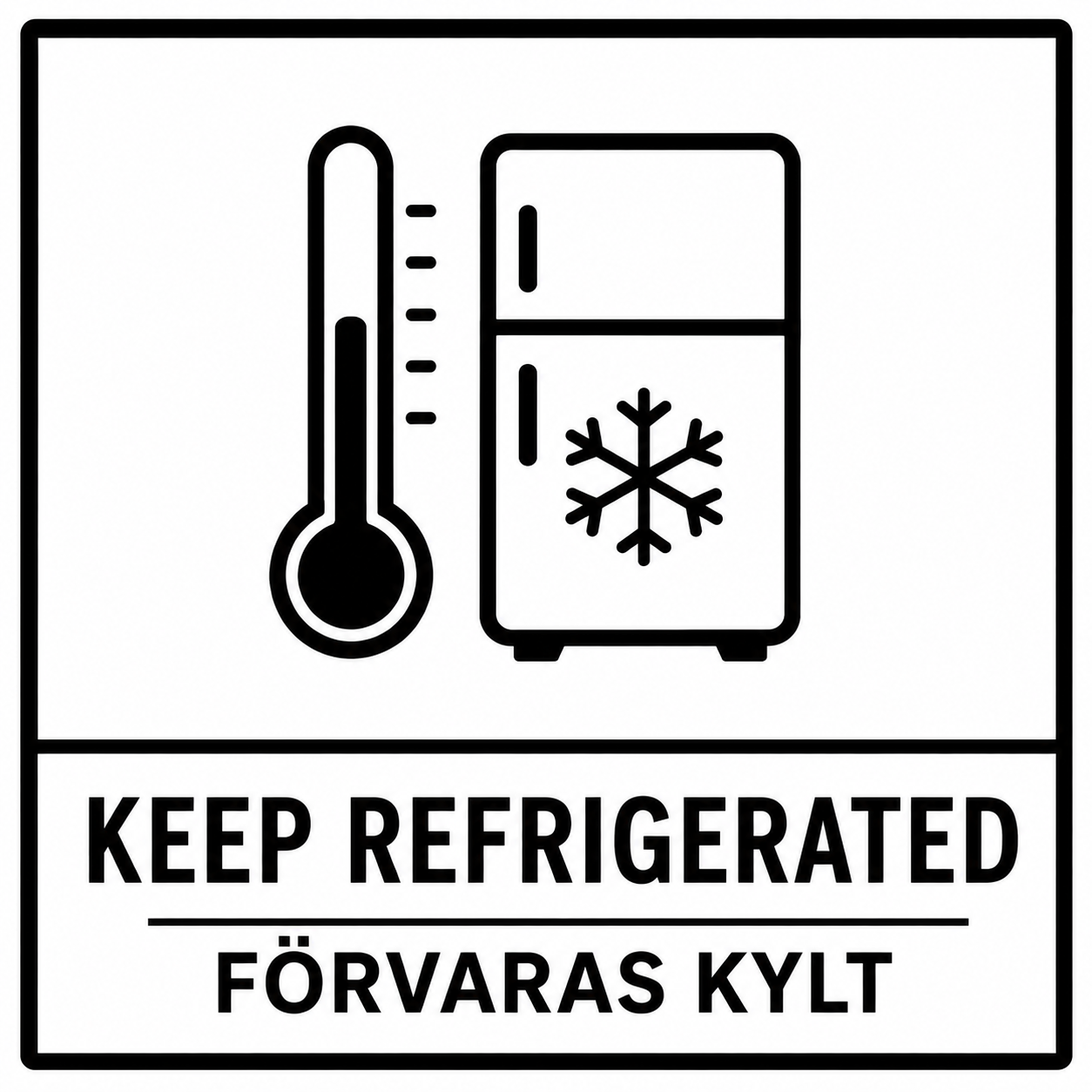Förvaras kylt